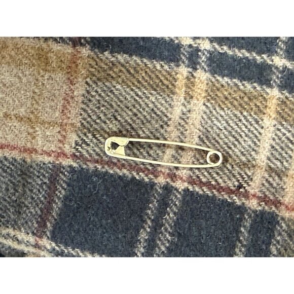 Vintage Juicy Couture Navy Plaid Wool Cashmere Coat Jacket Belted Hooded Size 2 - Picture 16 of 16